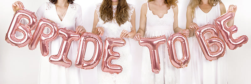 Folienballon Schrift Bride to be Roségold