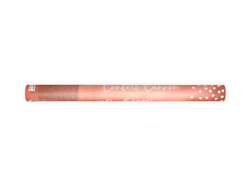 Konfettikanone Herzen rosegold