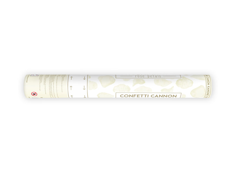 Konfettikanone Rosenblätter Creme