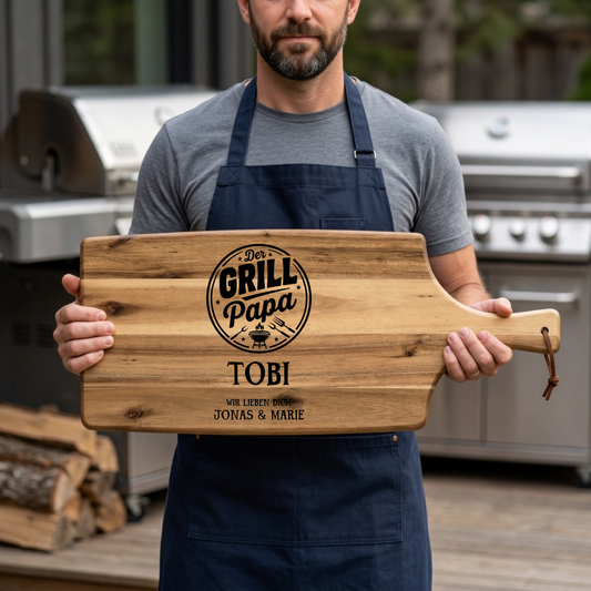 Servierbrett für Grillfans zum Vatertag