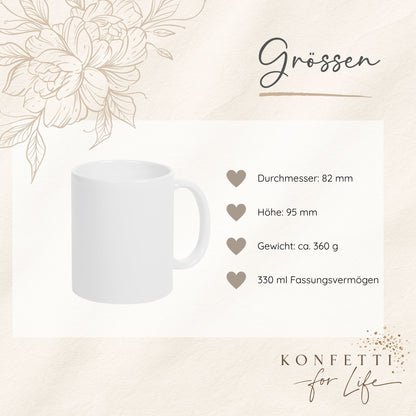 Mama Tasse mit Wildblumen Motiv – Florale Keramiktasse Geschenk für Mama