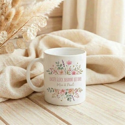 Mama Tasse mit Wildblumen Motiv – Florale Keramiktasse Geschenk für Mama