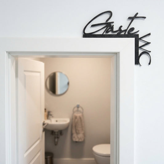 Türrahmendeko Gäste WC