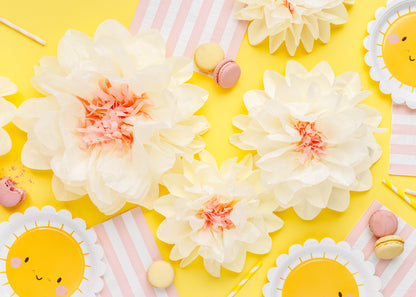 Dekoblumen Seidenpapier, creme