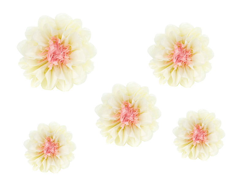 Dekoblumen Seidenpapier, creme