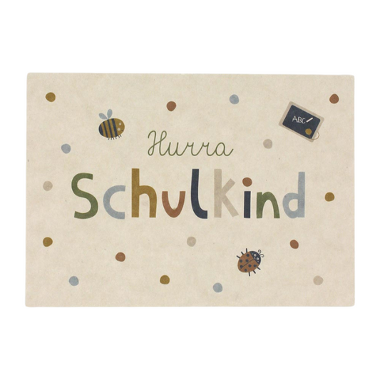 Postkarte Hurra Schulkind