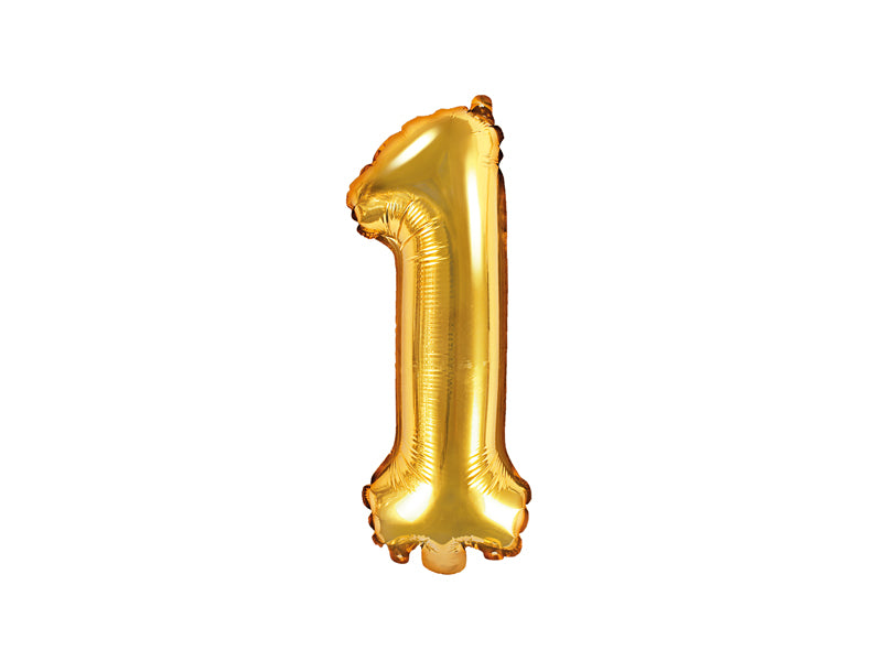 Zahlenballon Gold