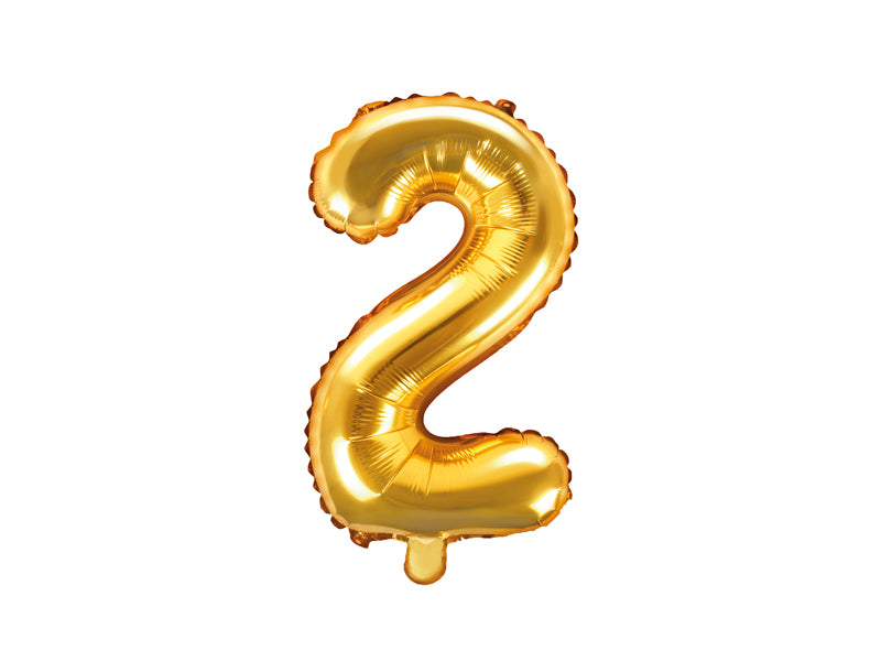 Zahlenballon Gold