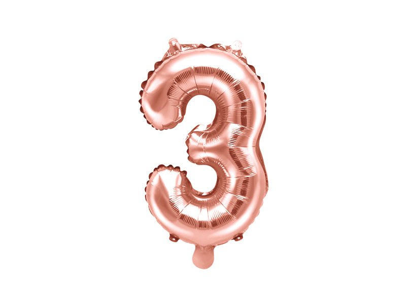 Zahlenballon Roségold
