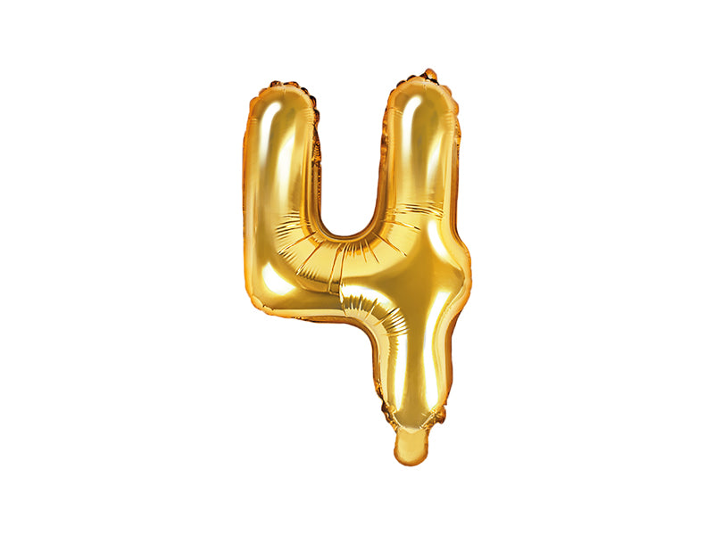 Zahlenballon Gold