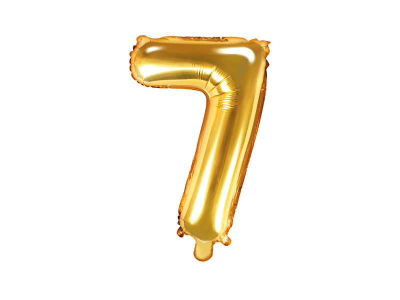 Zahlenballon Gold