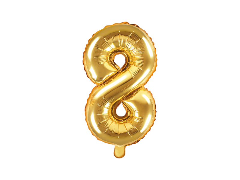 Zahlenballon Gold