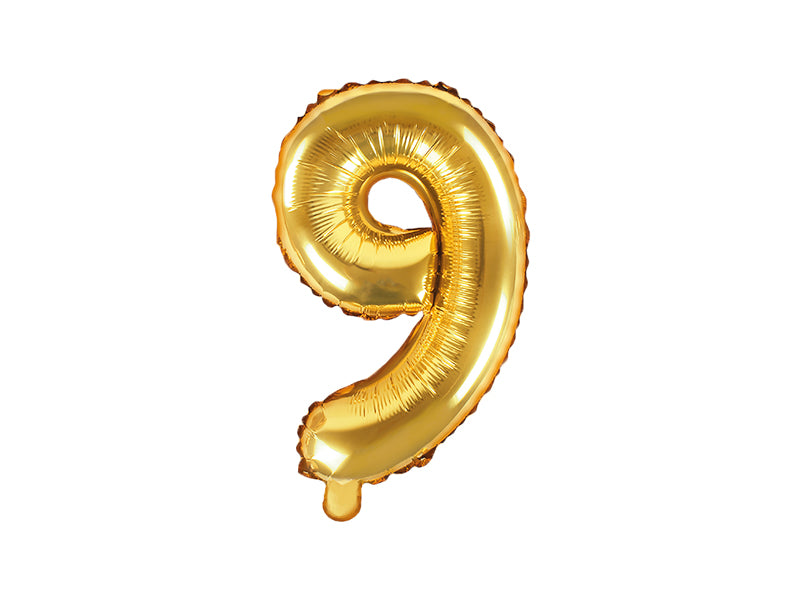 Zahlenballon Gold