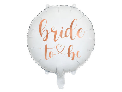 Folienballon Bride to Be,weiß/Roségold