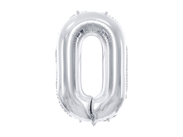 Zahlenballon Silber