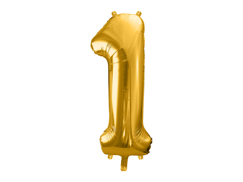 Zahlenballon Gold
