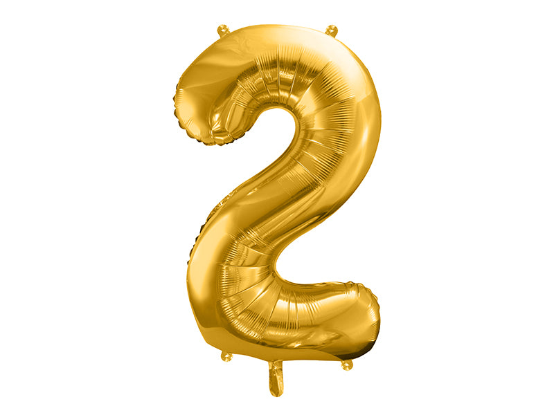 Zahlenballon Gold