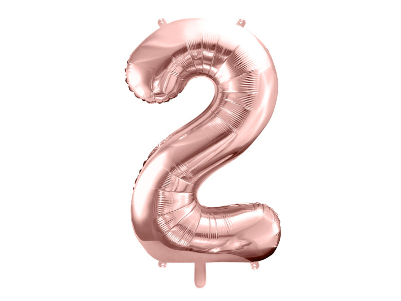 Zahlenballon Roségold