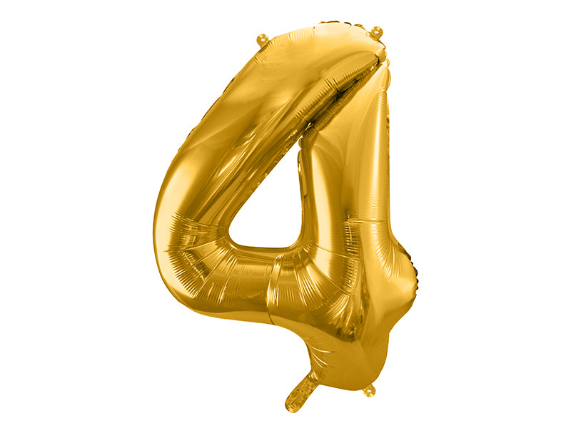 Zahlenballon Gold