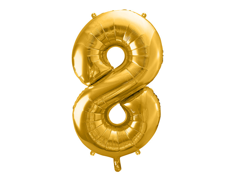 Zahlenballon Gold