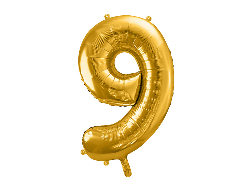 Zahlenballon Gold