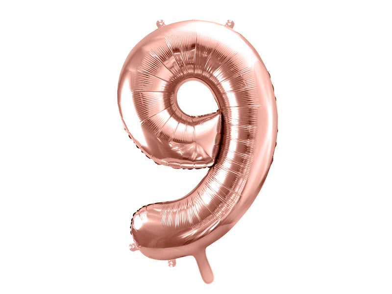 Zahlenballon Roségold