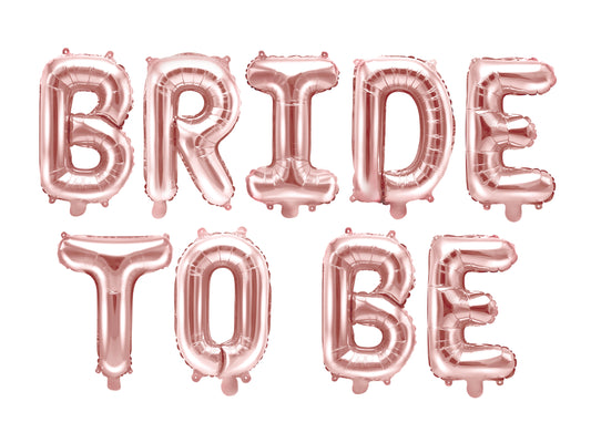 Folienballon Schrift Bride to be Roségold