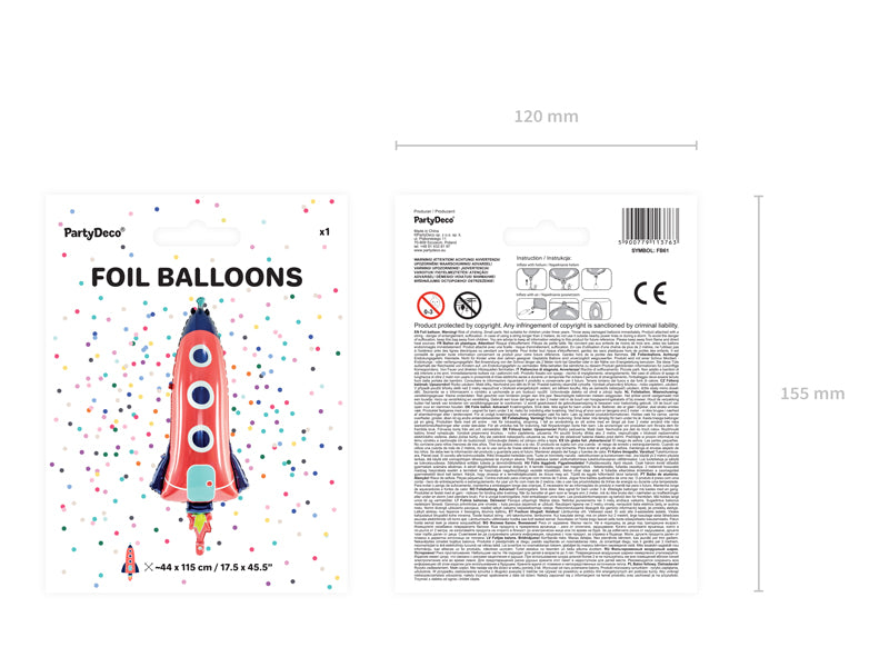 Folienballon Rakete