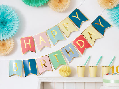 Girlande Happy Birthday bunt