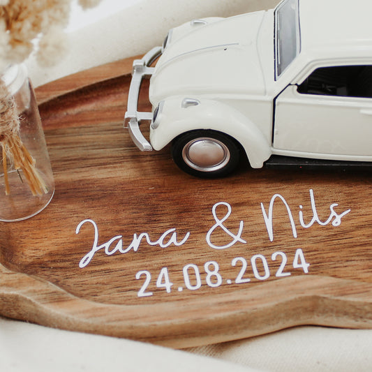 Personalisiertes Hochzeitstablett - Kreatives Geldgeschenk zur Hochzeit