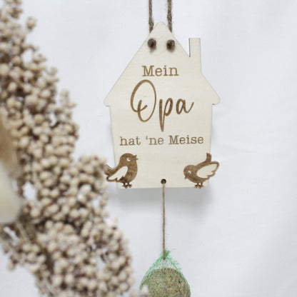 Vogelfutterstation "Opa hat 'ne Meise"