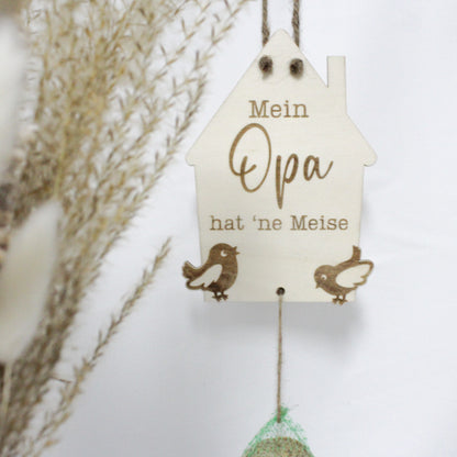 Vogelfutterstation "Opa hat 'ne Meise"