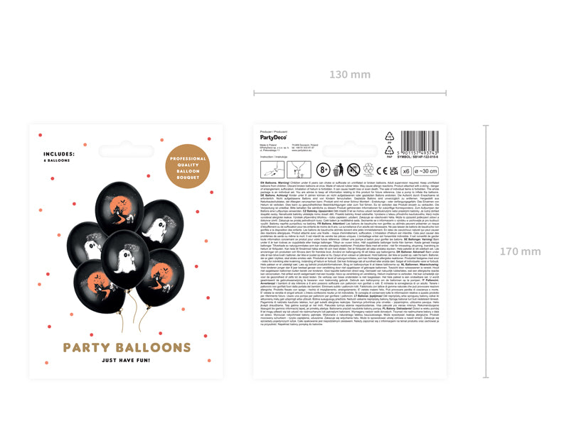 Halloween Luftballons 6 Stck