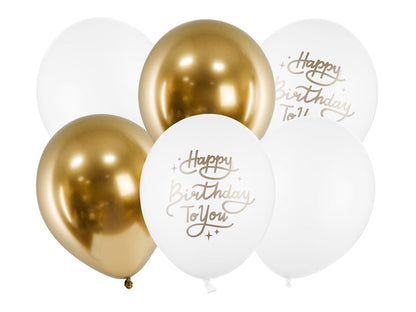 Luftballons 30cm, Happy Birthday To You, 6 Stck