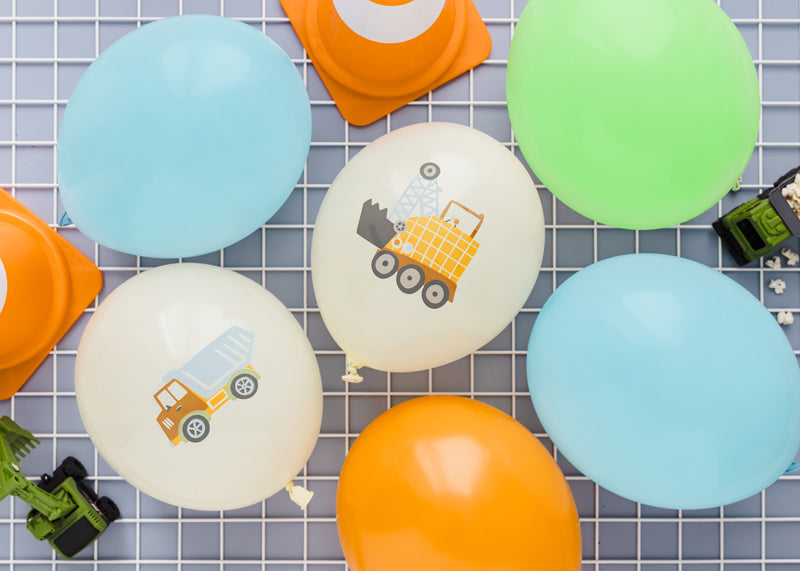 Luftballons Baufahrzeuge mix 6 Stck