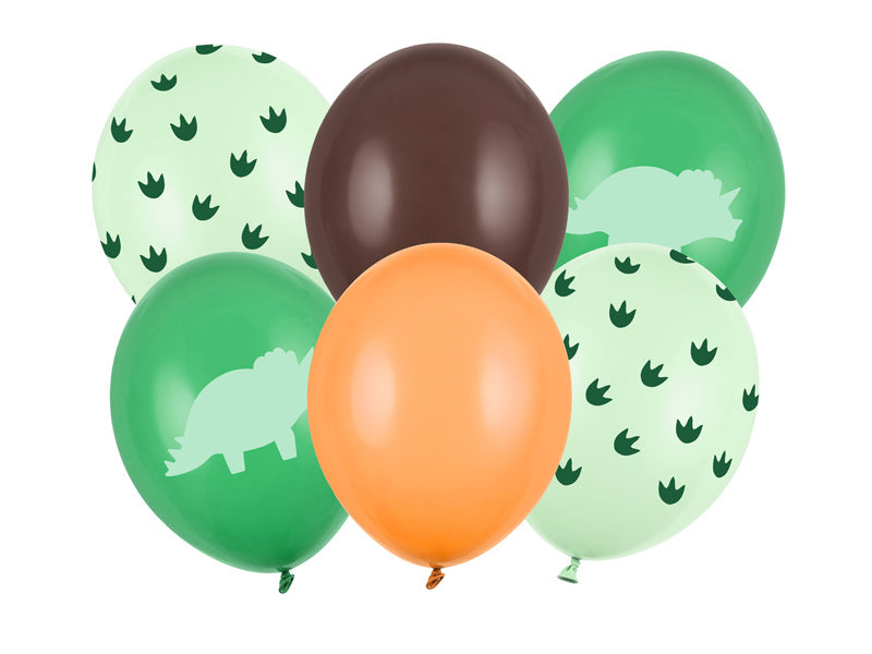 Luftballons Dinosaurier mix 6 Stck