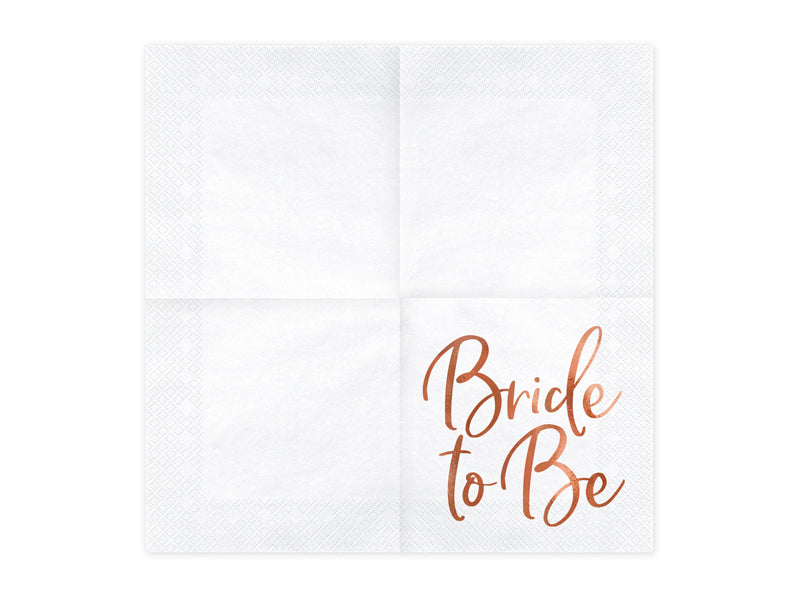 Servietten Bride to Be, roségold