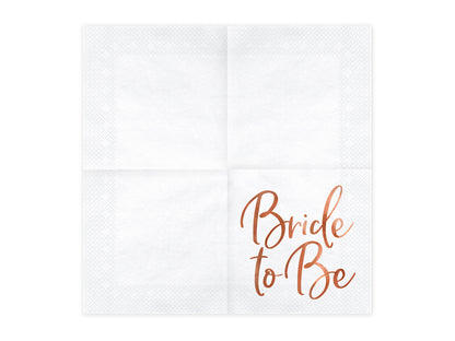 Servietten Bride to Be, roségold