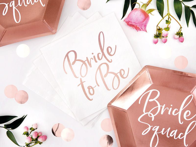 Servietten Bride to Be, roségold
