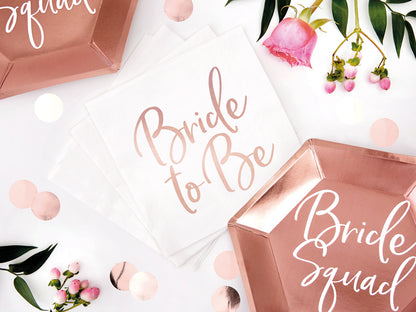 Servietten Bride to Be, roségold