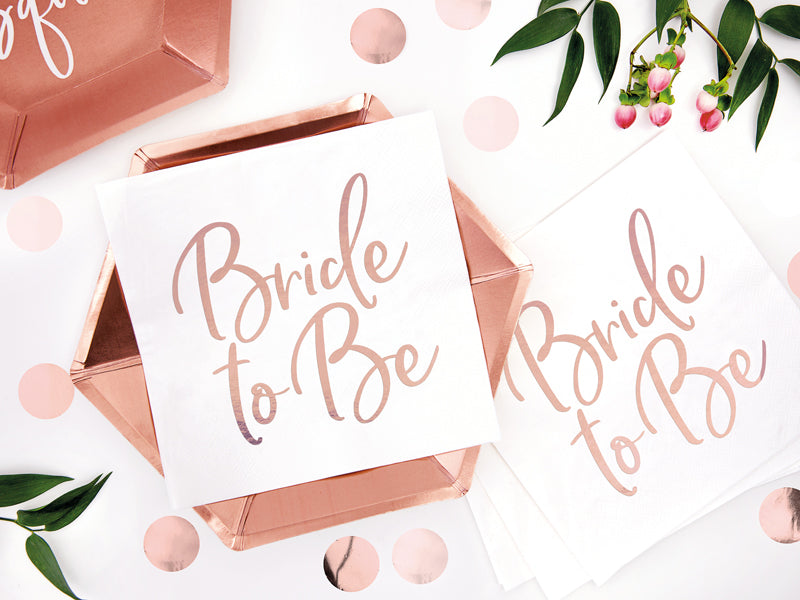 Servietten Bride to Be, roségold