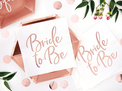 Servietten Bride to Be, roségold