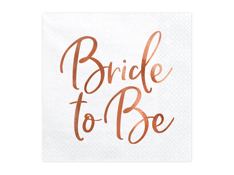 Servietten Bride to Be, roségold