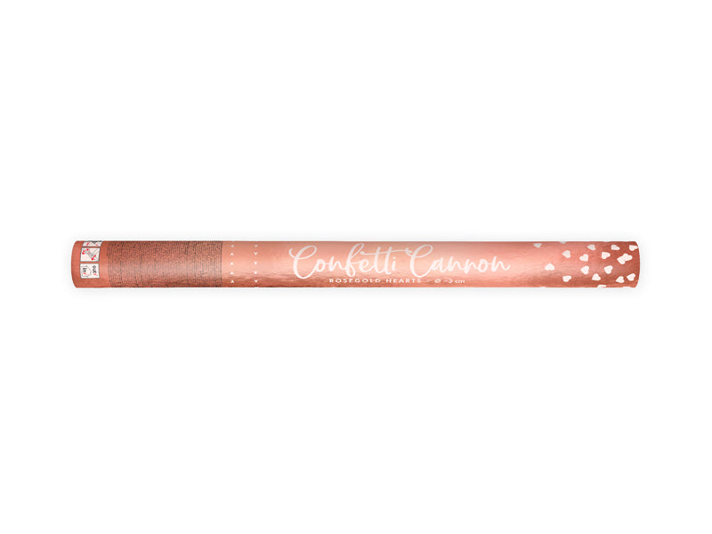 Konfettikanone Herzen rosegold
