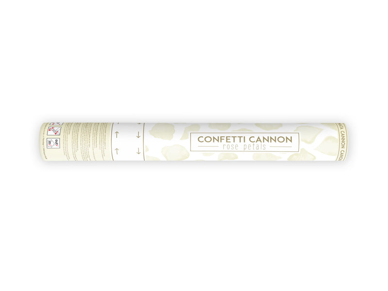 Konfettikanone Rosenblätter Creme