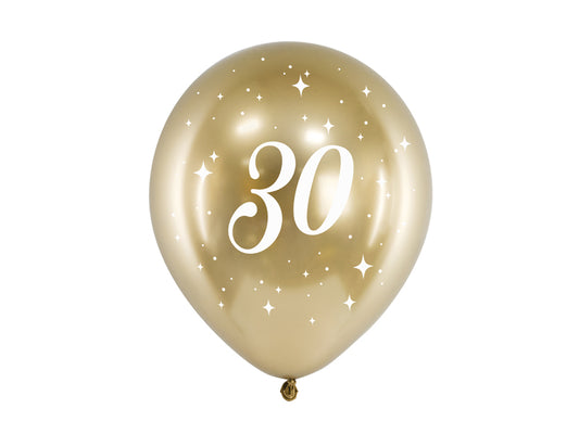 Ballons Glossy 30cm, 30, gold
